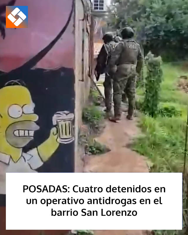 POSADAS: Cuatro detenidos en un operativo antidrogas en el barrio San Lorenzo
