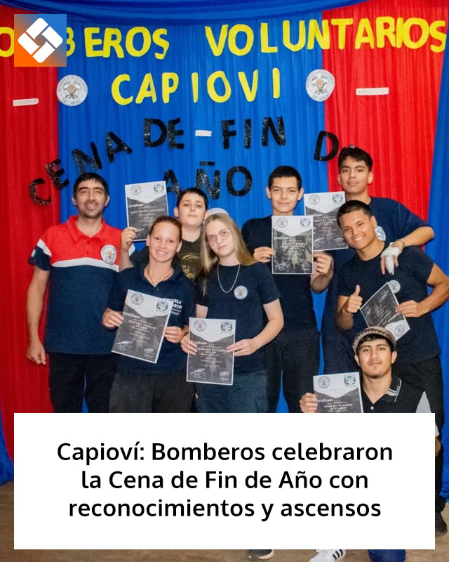 Capioví: Bomberos celebraron la Cena de Fin de Año con reconocimientos y ascensos