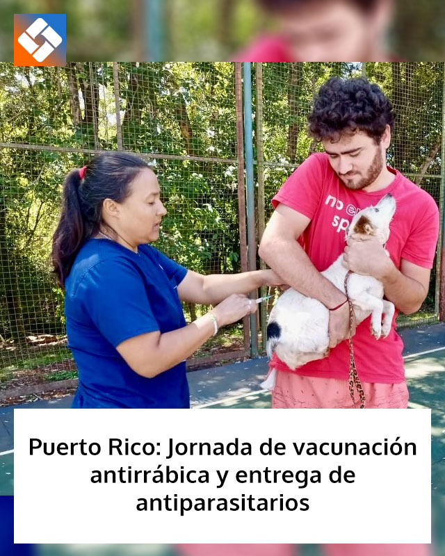 Puerto Rico: Jornada de vacunación antirrábica y entrega de antiparasitarios