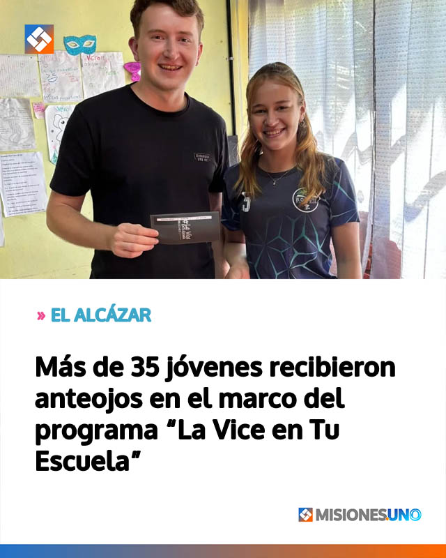 Más de 35 jóvenes recibieron anteojos en el marco del programa “La Vice en Tu Escuela”
