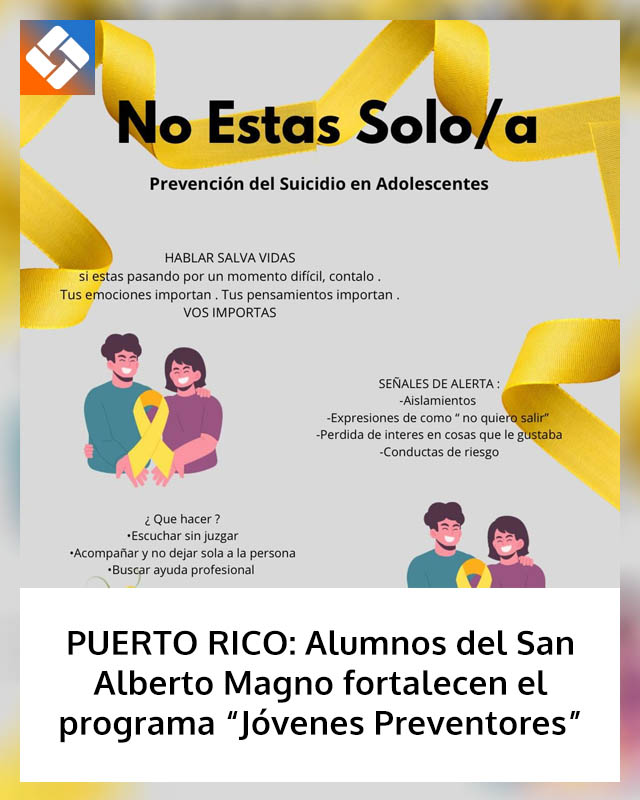 PUERTO RICO: Alumnos del San Alberto Magno fortalecen el programa “Jóvenes Preventores”