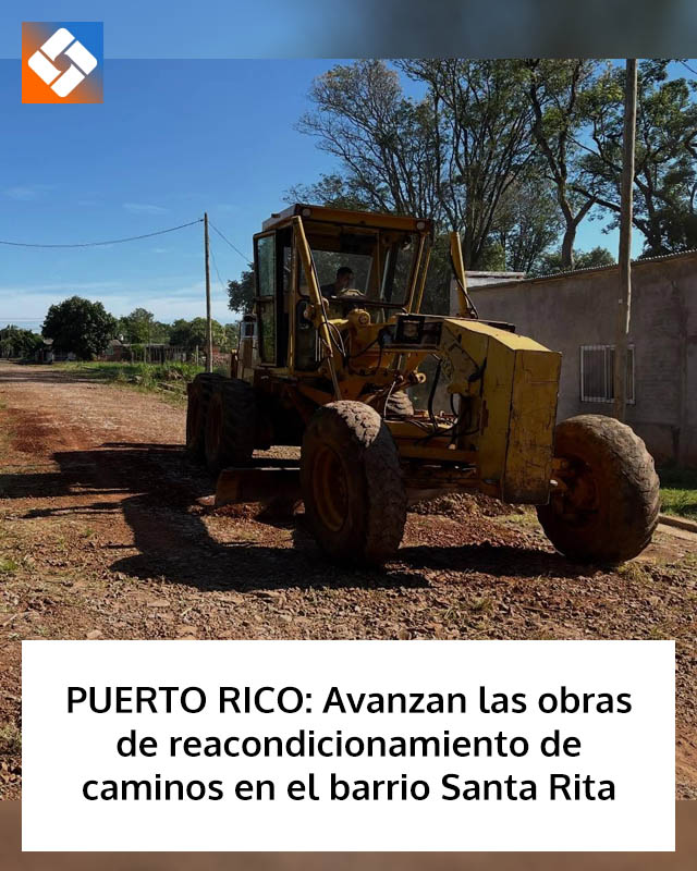 PUERTO RICO: Avanzan las obras de reacondicionamiento de caminos en el barrio Santa Rita