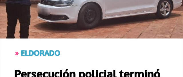 Persecución policial terminó con el secuestro de un auto robado