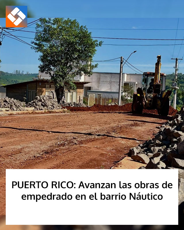 PUERTO RICO: Avanzan las obras de empedrado en el barrio Náutico