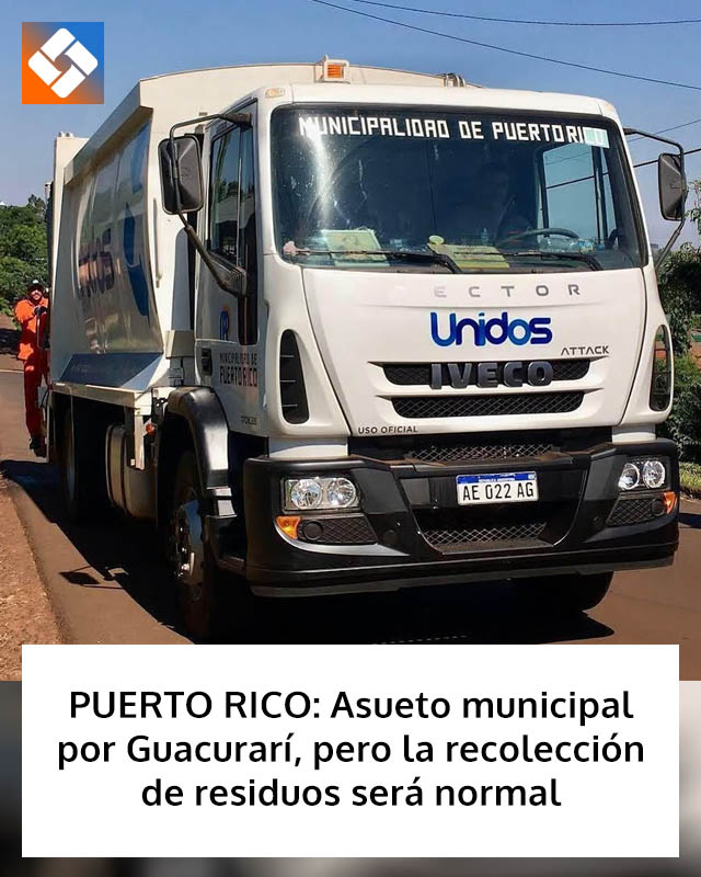 PUERTO RICO: Asueto municipal por Guacurarí, pero la recolección de residuos será normal