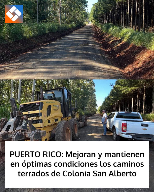 PUERTO RICO: Mejoran y mantienen en óptimas condiciones los caminos terrados de Colonia San Alberto