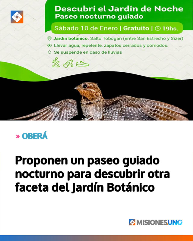 Proponen un paseo guiado nocturno para descubrir otra faceta del Jardín Botánico