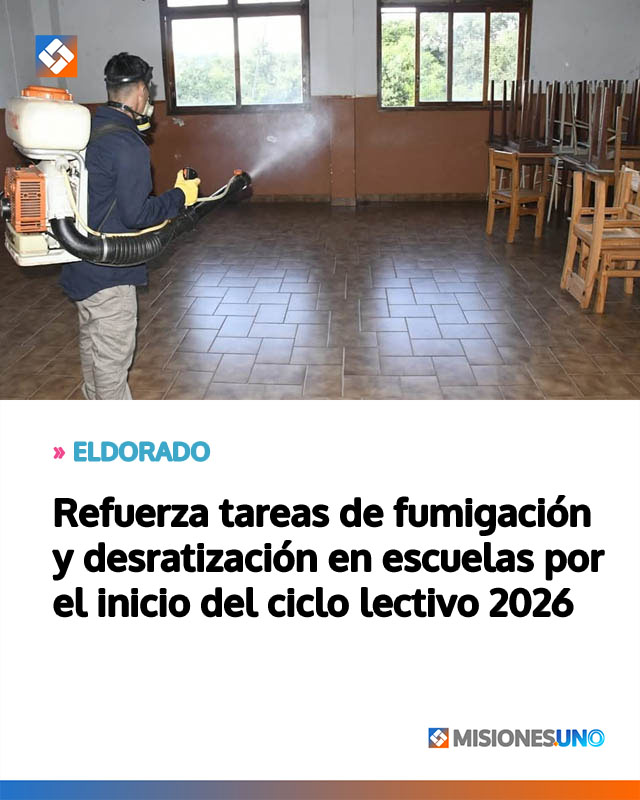 Refuerza tareas de fumigación y desratización en escuelas por el inicio del ciclo lectivo 2026