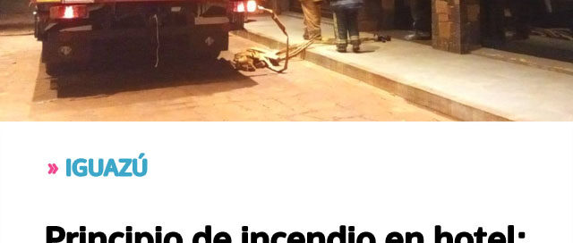 Principio de incendio en hotel: rápida acción evitó daños mayores en la zona de las 600 Hectáreas