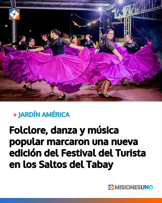 Folclore, danza y música popular marcaron una nueva edición del Festival del Turista en los Saltos del Tabay