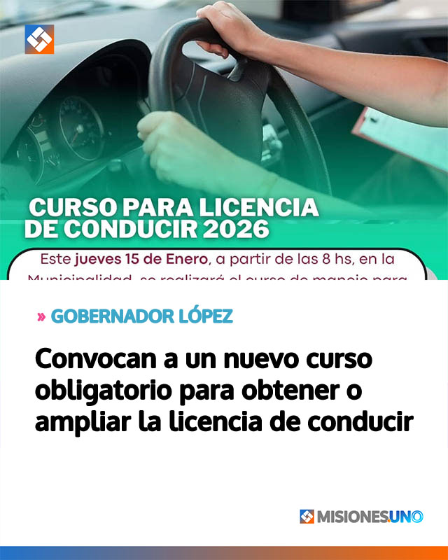 Convocan a un nuevo curso obligatorio para obtener o ampliar la licencia de conducir