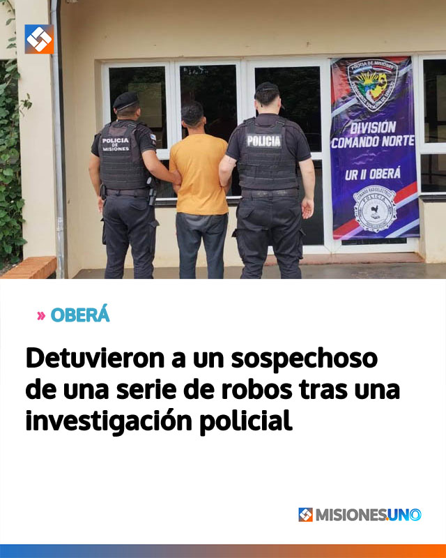 Detuvieron a un sospechoso de una serie de robos tras una investigación policial