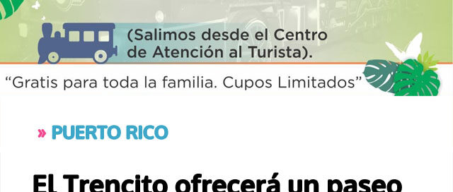 El Trencito ofrecerá un paseo gratuito por los principales atractivos turísticos de la ciudad