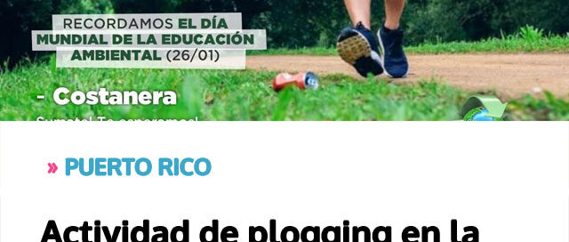Actividad de plogging en la Costanera por el Día Mundial de la Educación Ambiental