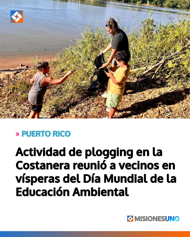 Actividad de plogging en la Costanera reunió a vecinos en vísperas del Día Mundial de la Educación Ambiental