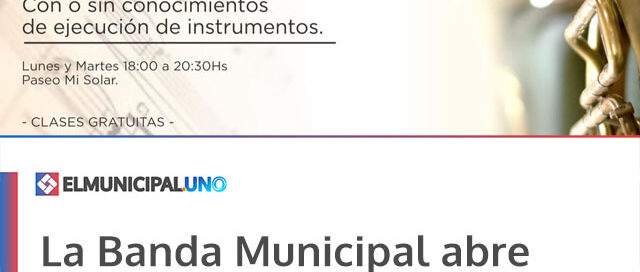 La Banda Municipal abre la convocatoria para el “Semillero de la Banda”