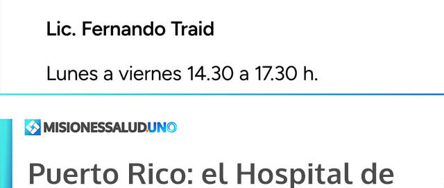 Puerto Rico: el Hospital de Área brinda atención en el Servicio de Kinesiología