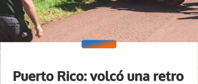 Puerto Rico: volcó una retro recolectora y su conductor sufrió lesiones leves