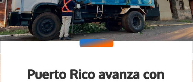 Puerto Rico avanza con tareas de poda para mejorar el alumbrado público y la red eléctrica